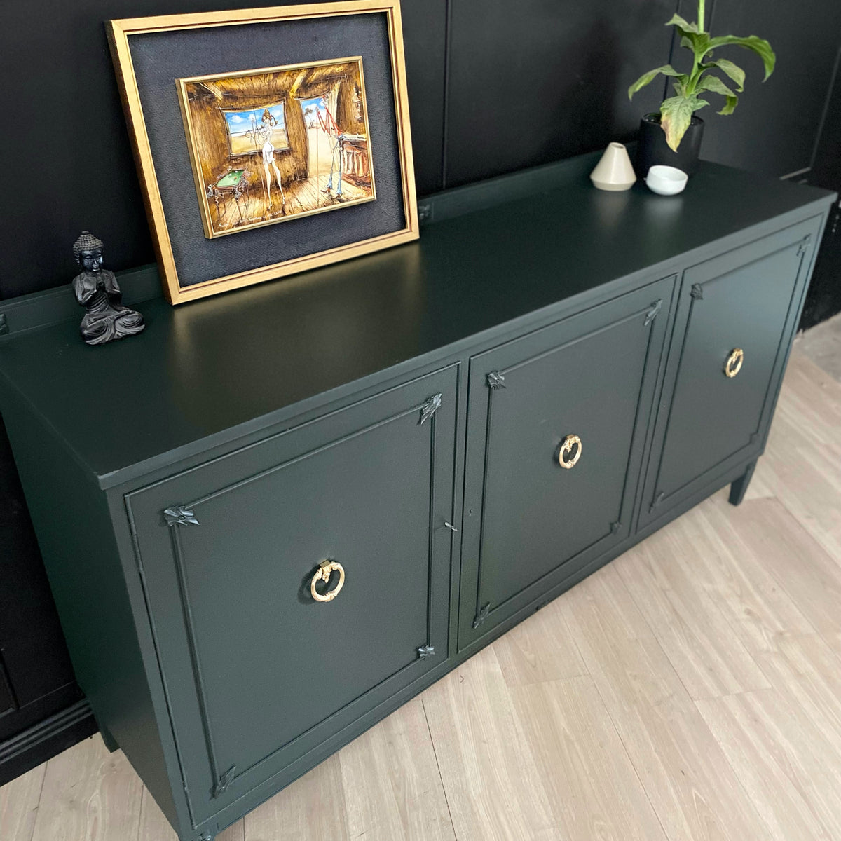 Gorgeous Dark Green Buffet / Sideboard – Upcycld