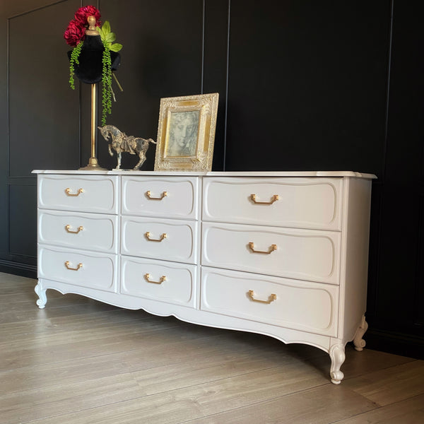 Mid-century dresser white, view 2