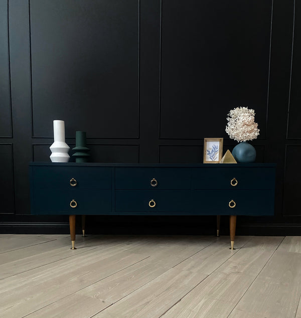 Mid-century dresser blue, view 2