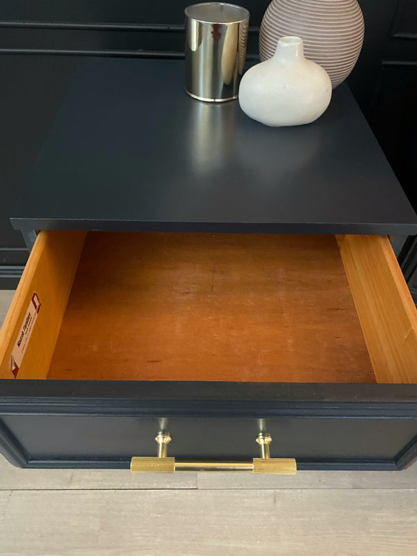 Macrob Furniture bedside tables dark blue, view 5