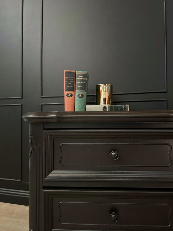 Mid-century bedside tables black, view 5