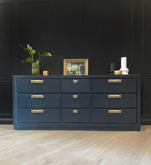 Mid-century dresser blue, view 2