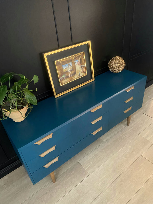 Reliance Furniture dresser blue, view 3