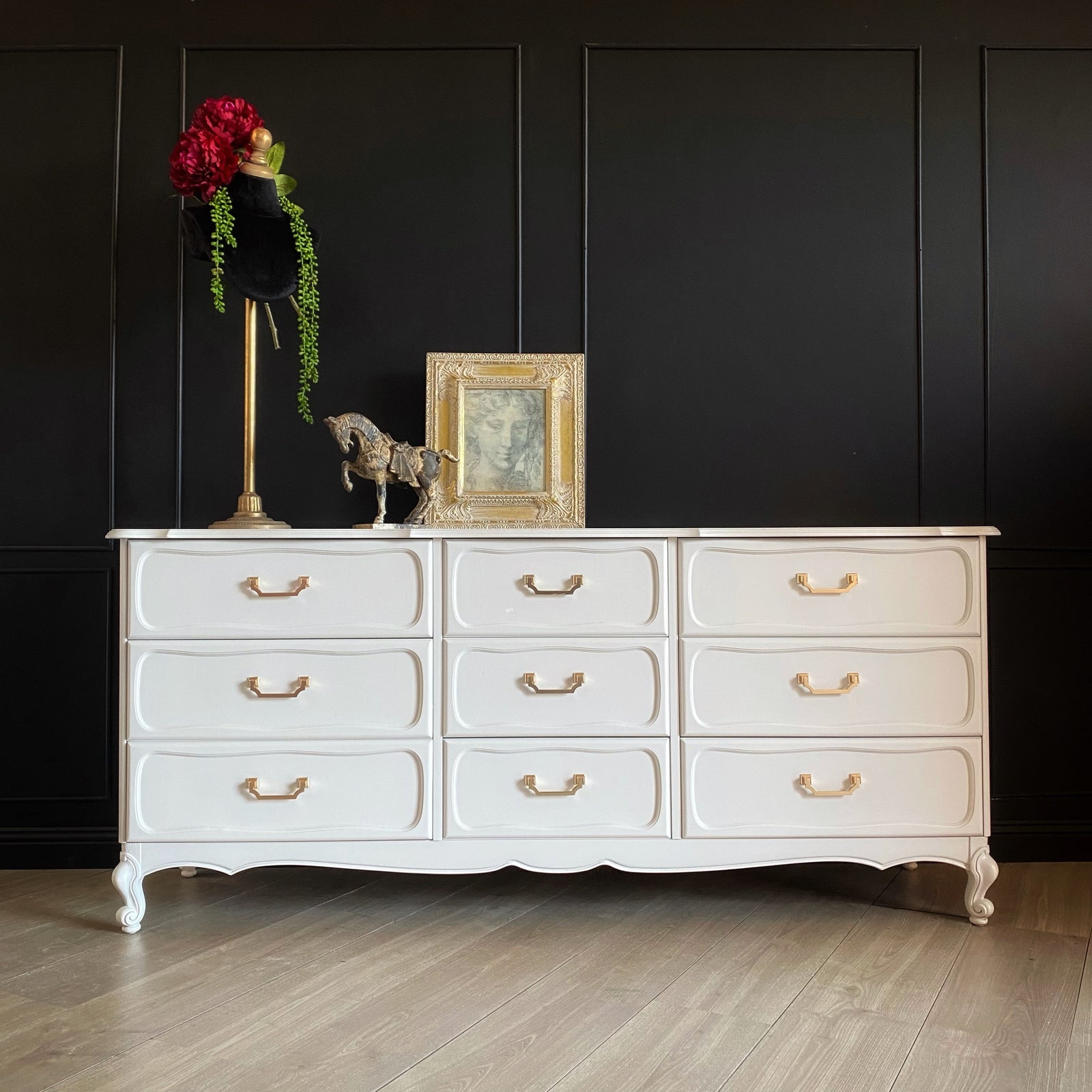 Mid-century dresser white