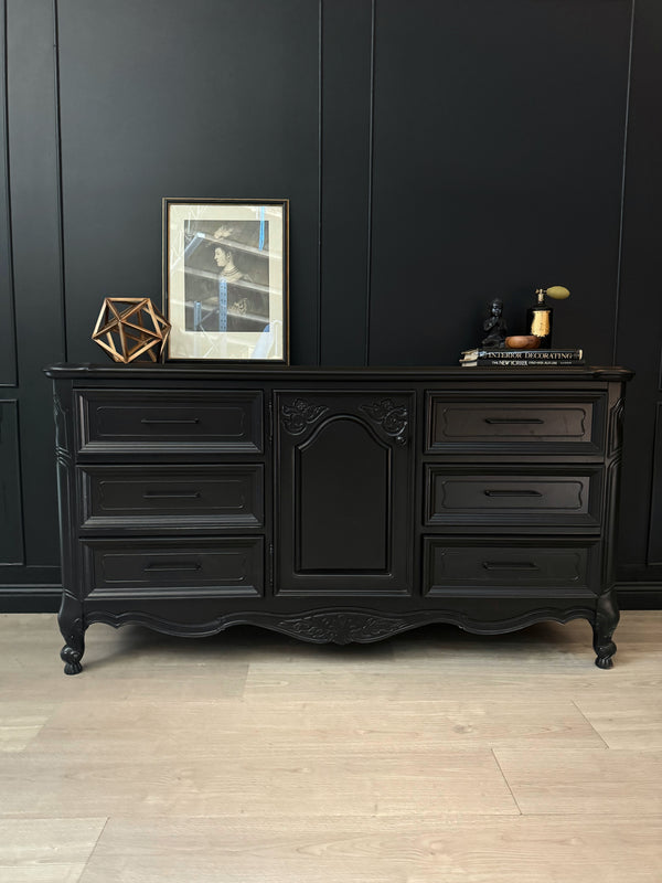 Mid-century dresser black, view 4