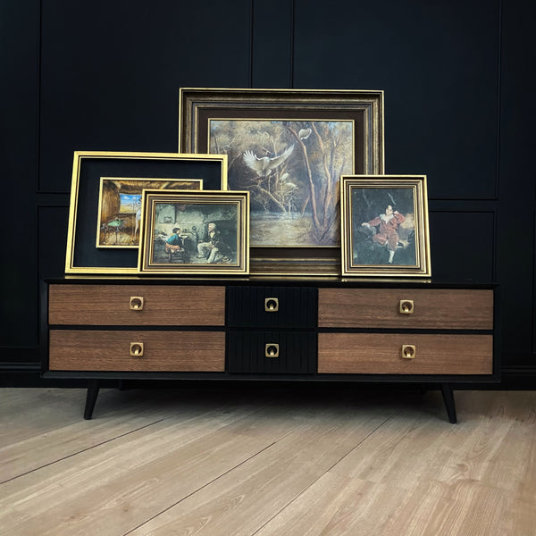 Mid-century dresser black