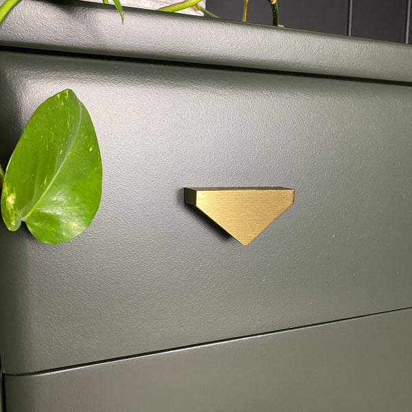 Mid-century dresser dark green, view 6