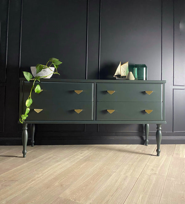 Mid-century dresser dark green