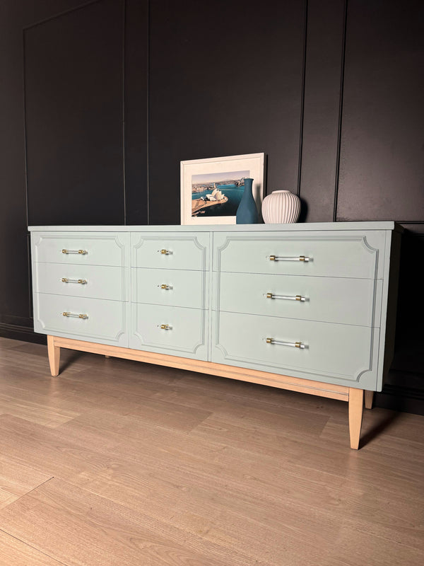 Reliance Furniture dresser duck egg blue, view 2