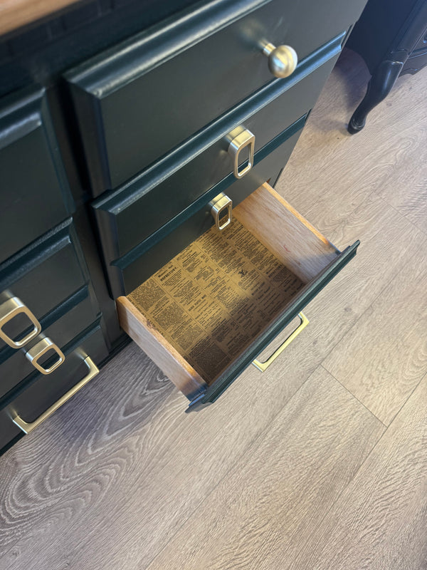 Mid-century dresser green, view 7