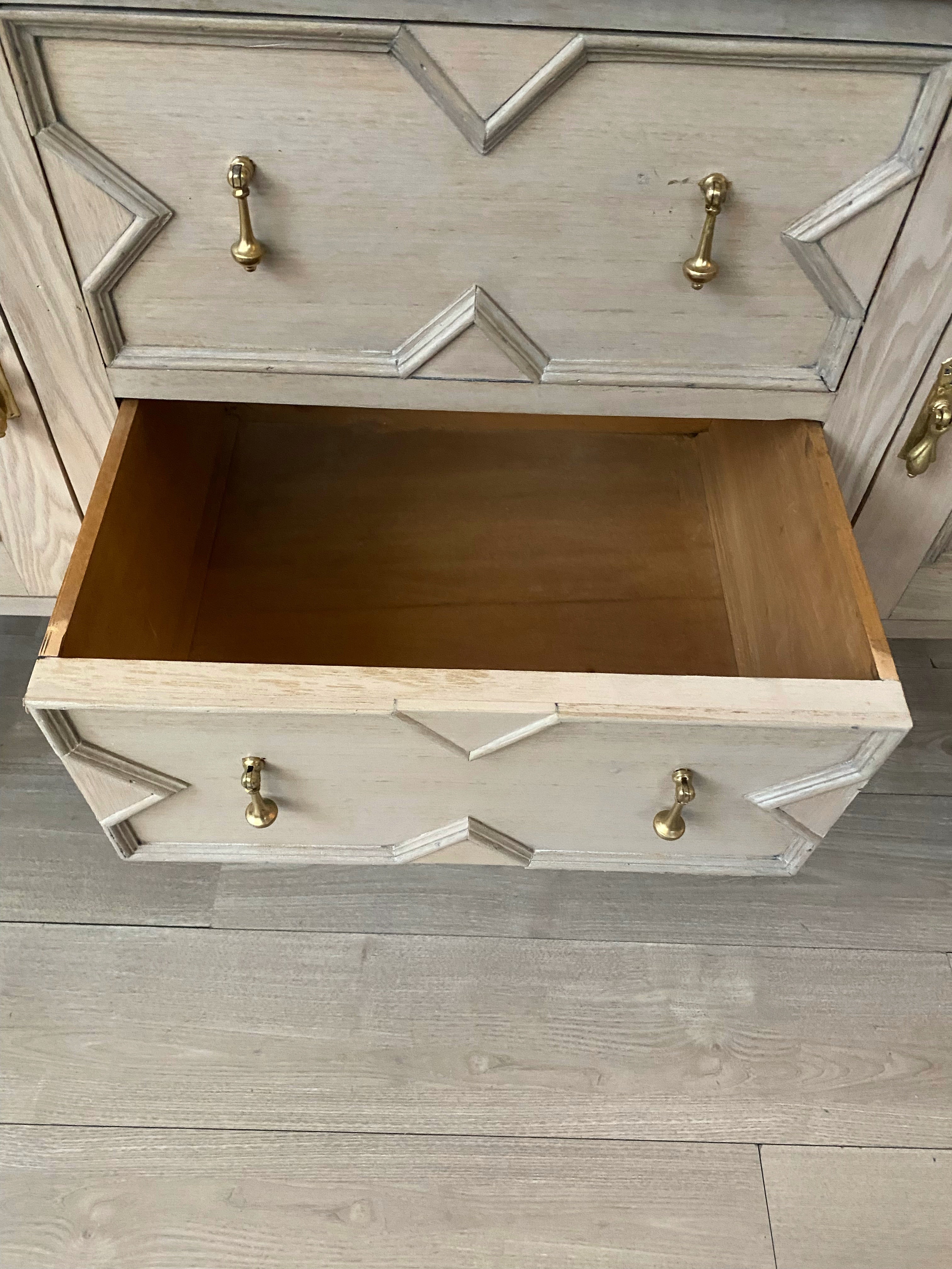 Solid Oak Jacobean Sideboard
