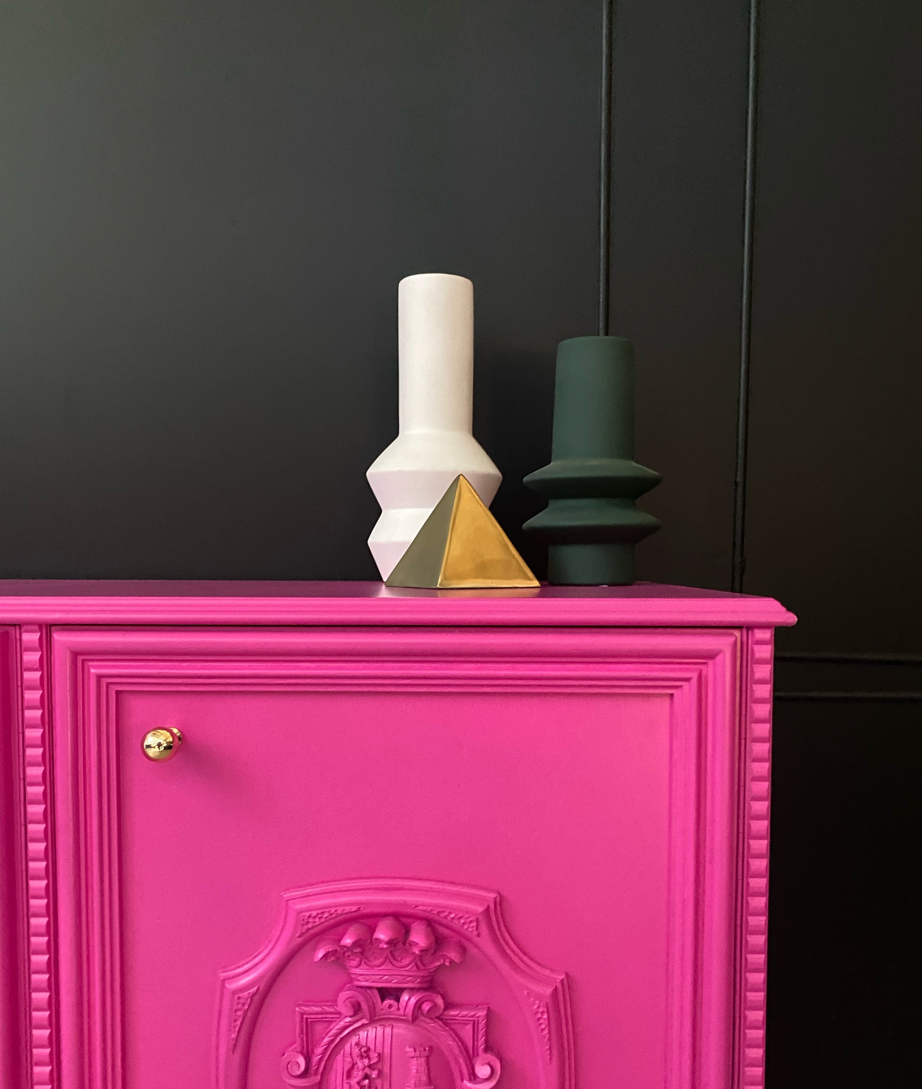 Pink and Gold Sideboard / Buffet