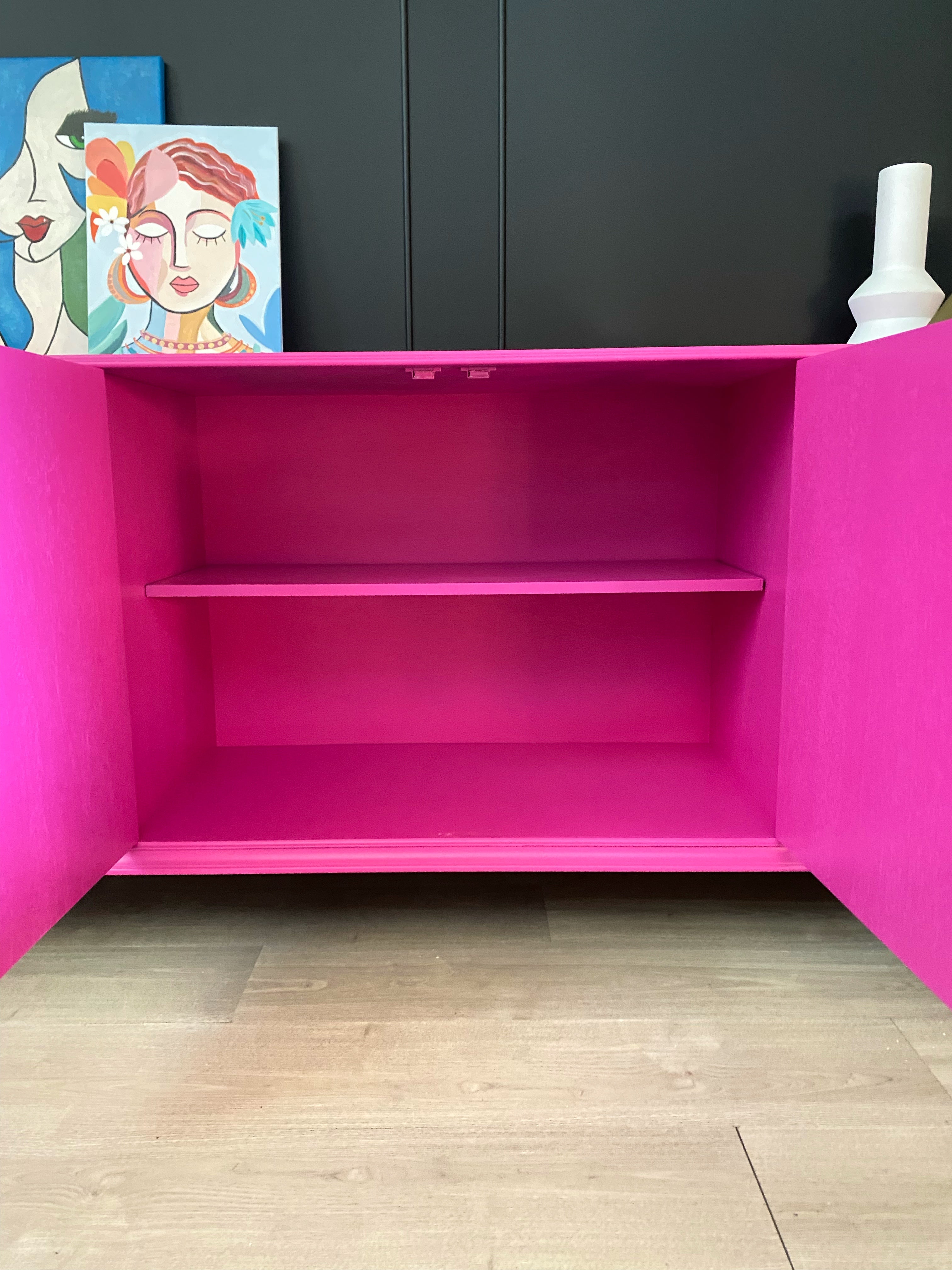 Pink and Gold Sideboard / Buffet