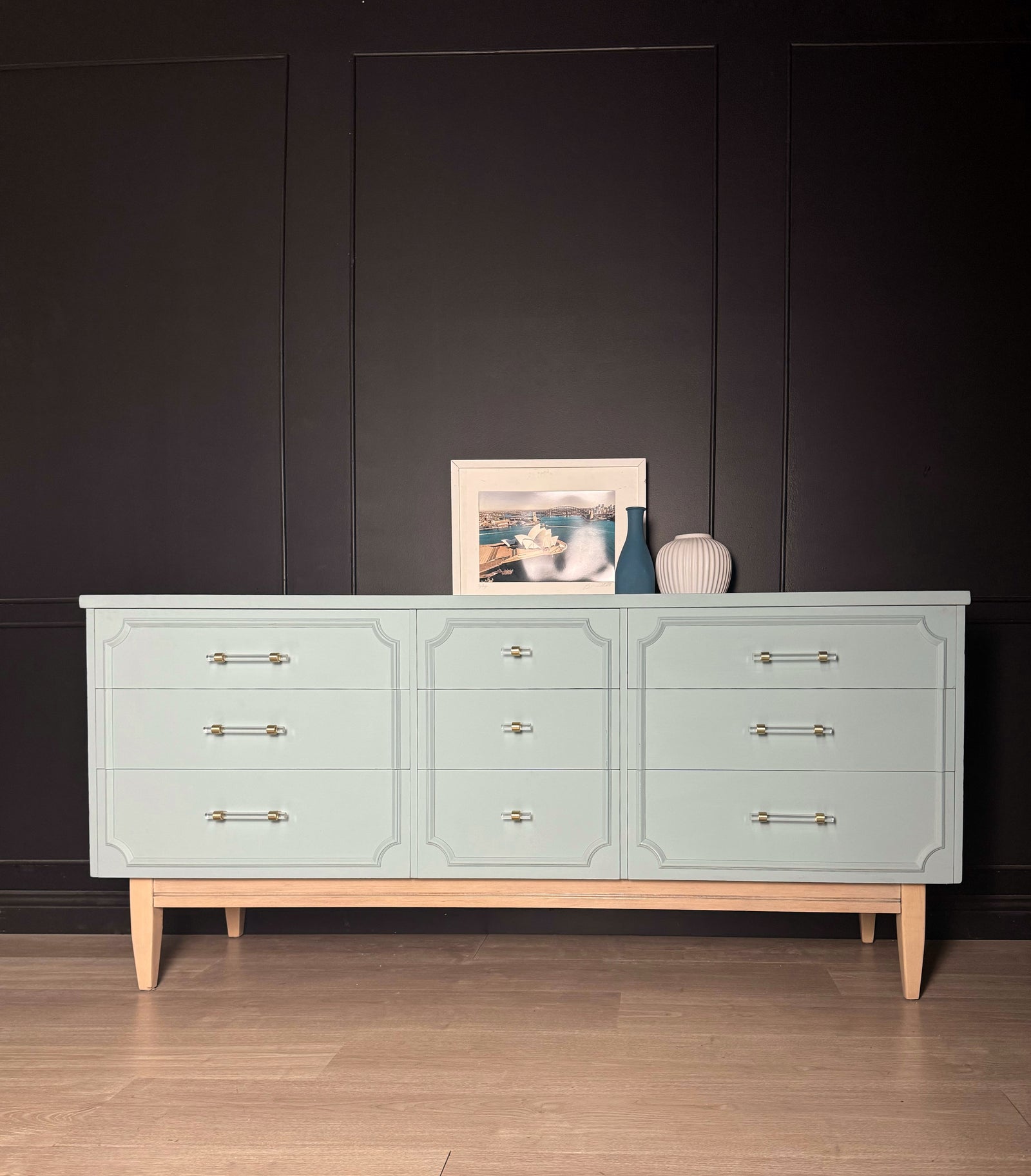 Reliance Furniture dresser duck egg blue