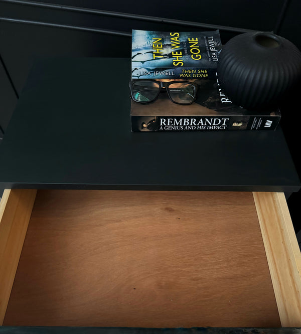 Reliance Furniture bedside tables dark blue, view 5