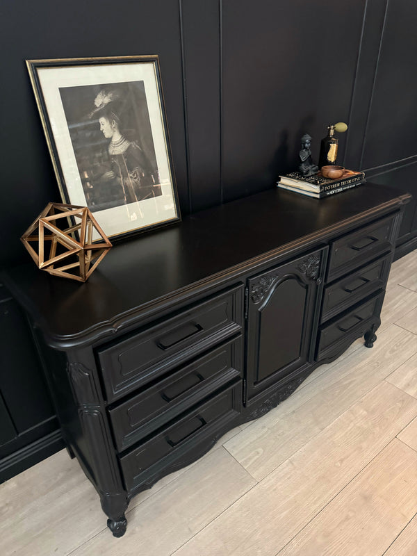 Mid-century dresser black, view 3