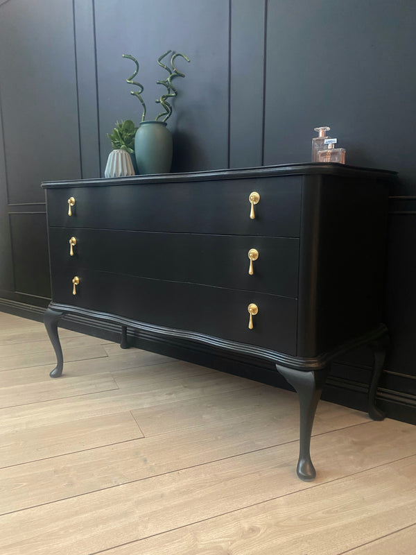 Mid-century dresser black, view 3