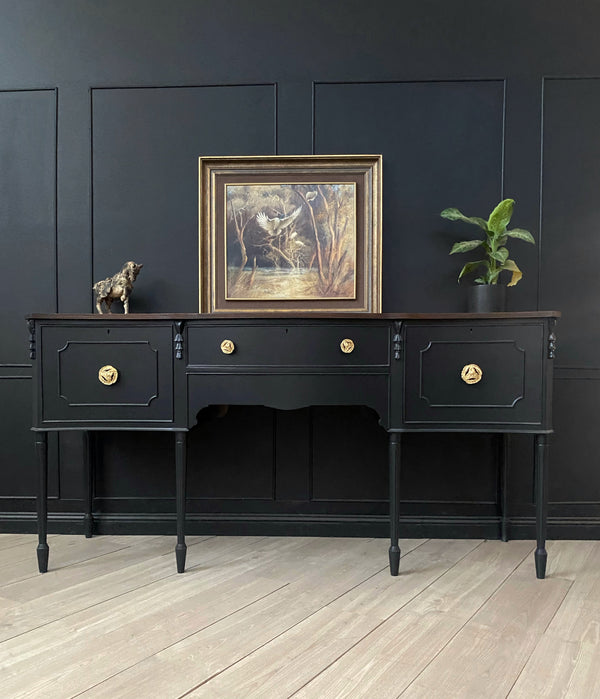 Mid-century sideboard walnut black, view 2