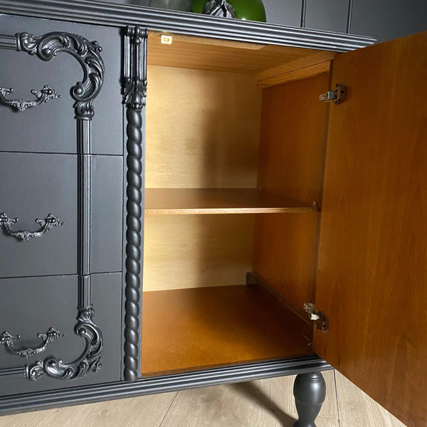 Mid-century sideboard black, view 8