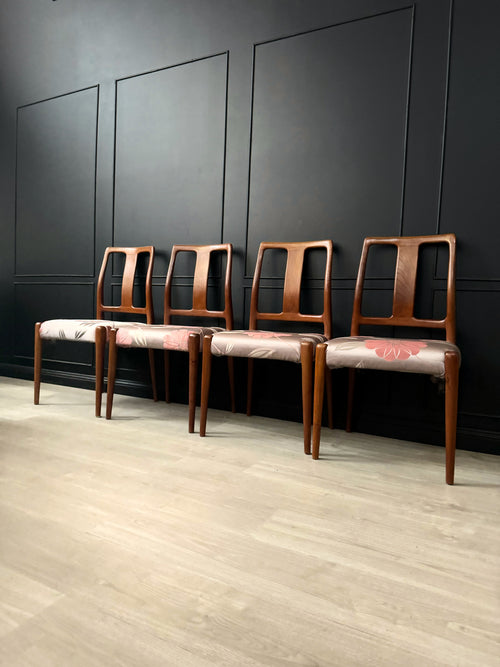 Mid-century dining chairs teak black