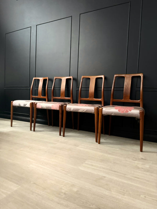 Mid-century dining chairs teak black
