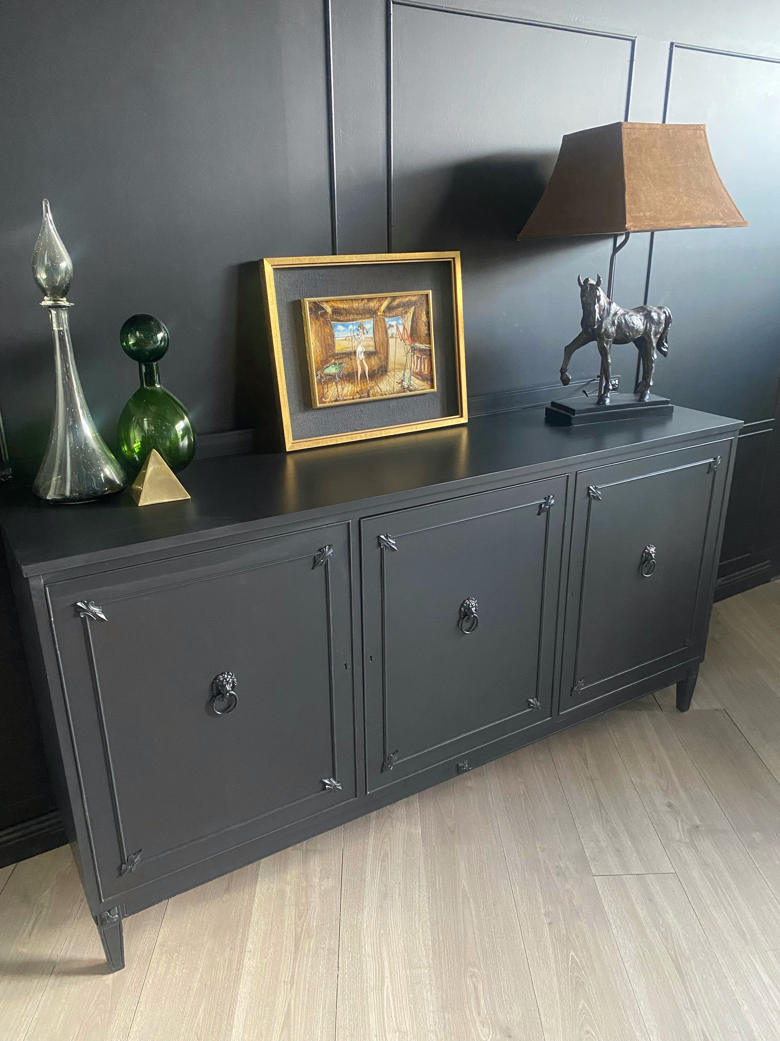 Beautiful Black Lion Hardware Buffet
