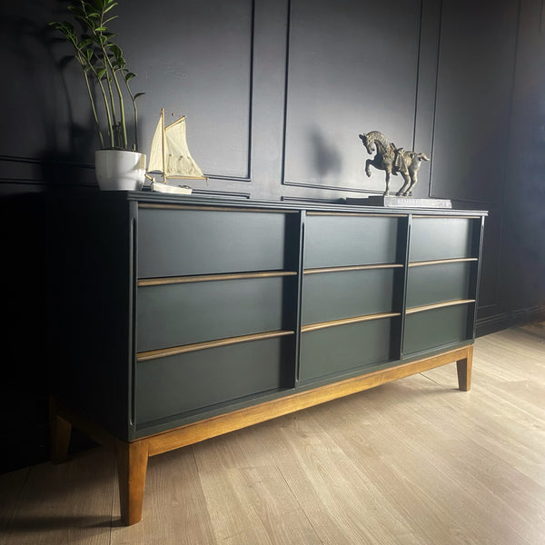 Hayson Furniture dresser walnut dark green, view 2