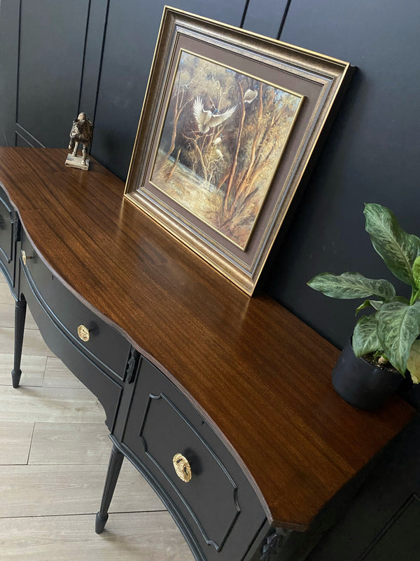 Mid-century sideboard walnut black, view 7