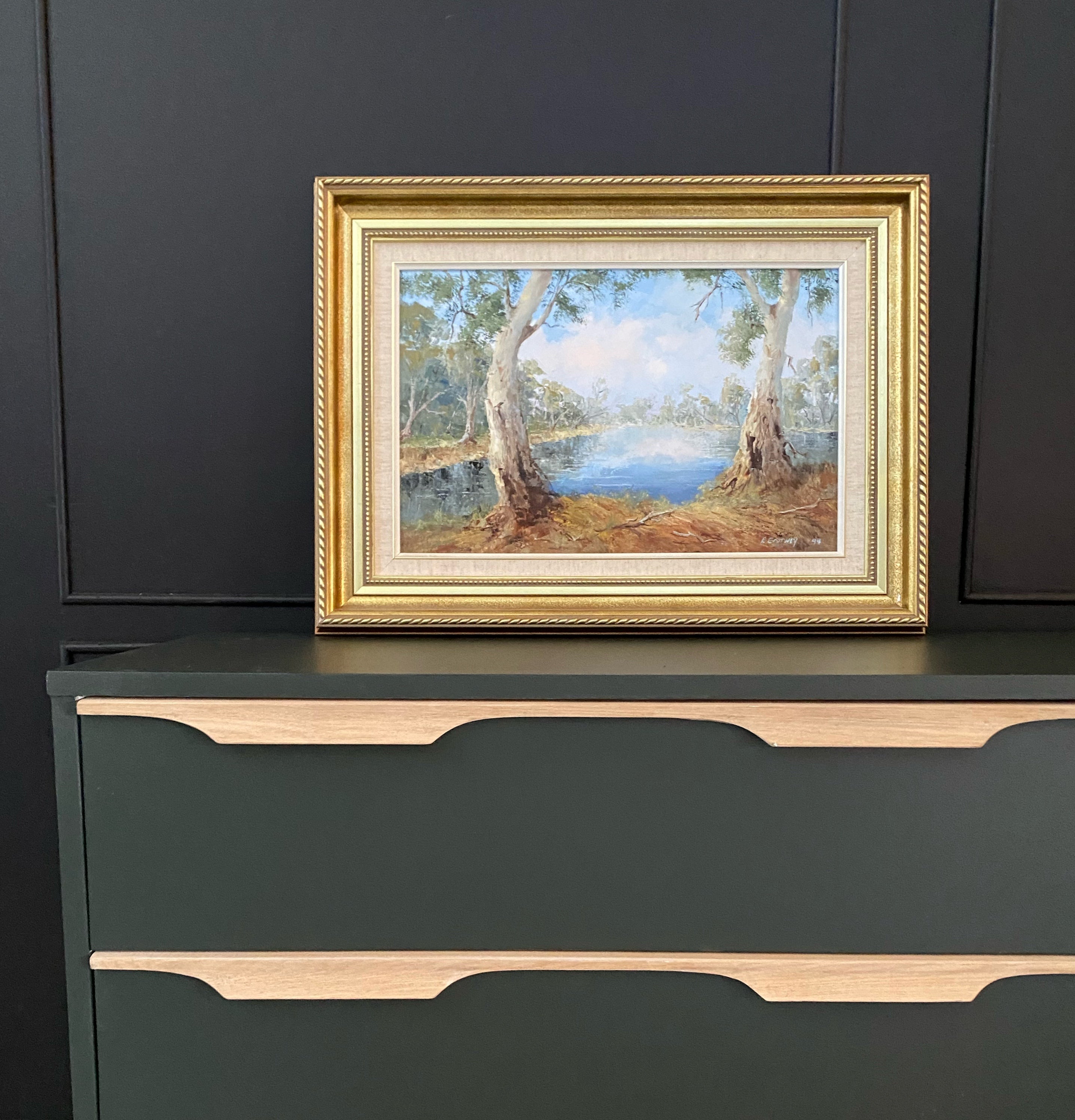 ‘Reliance Furniture’ dark green dresser