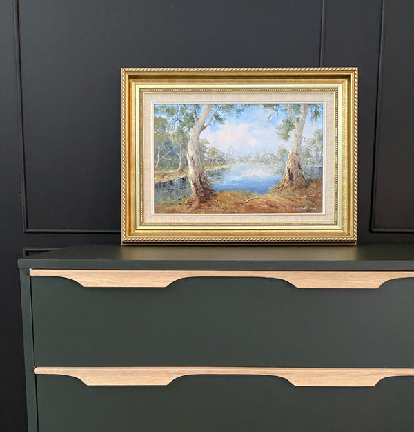 Reliance Furniture dresser dark green, view 5