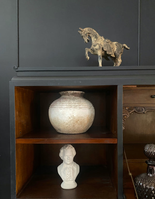 Mid-century bookcase walnut black, view 2