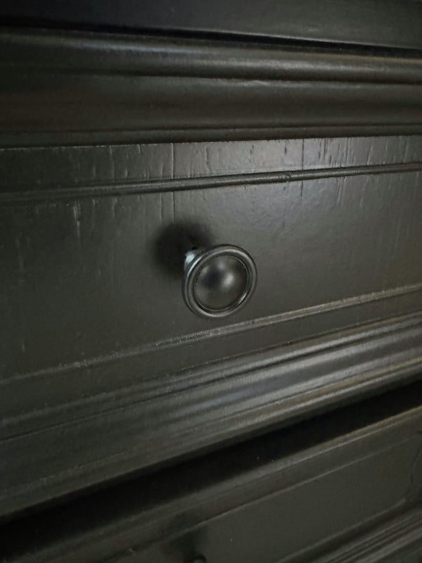 Mid-century bedside tables black, view 7