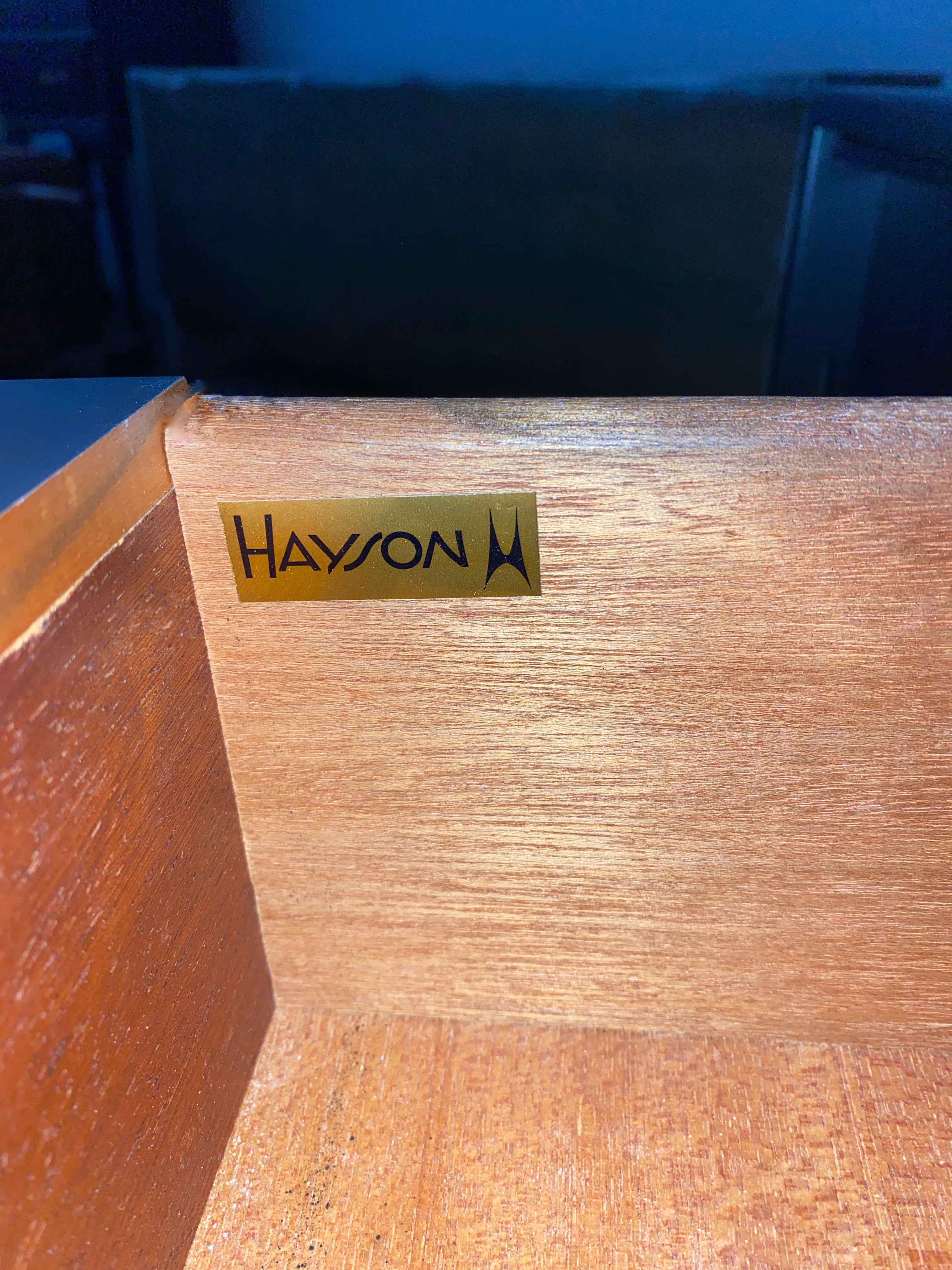 Mid Century Black ‘Hans Hayson’ Bedside tables