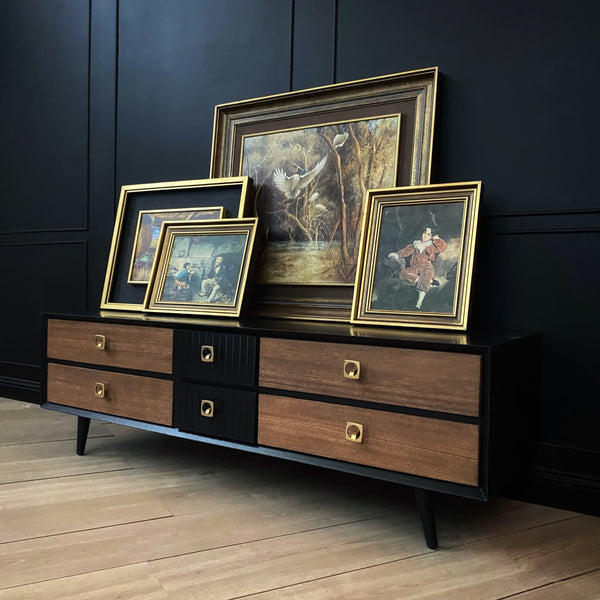 Mid-century dresser black, view 2