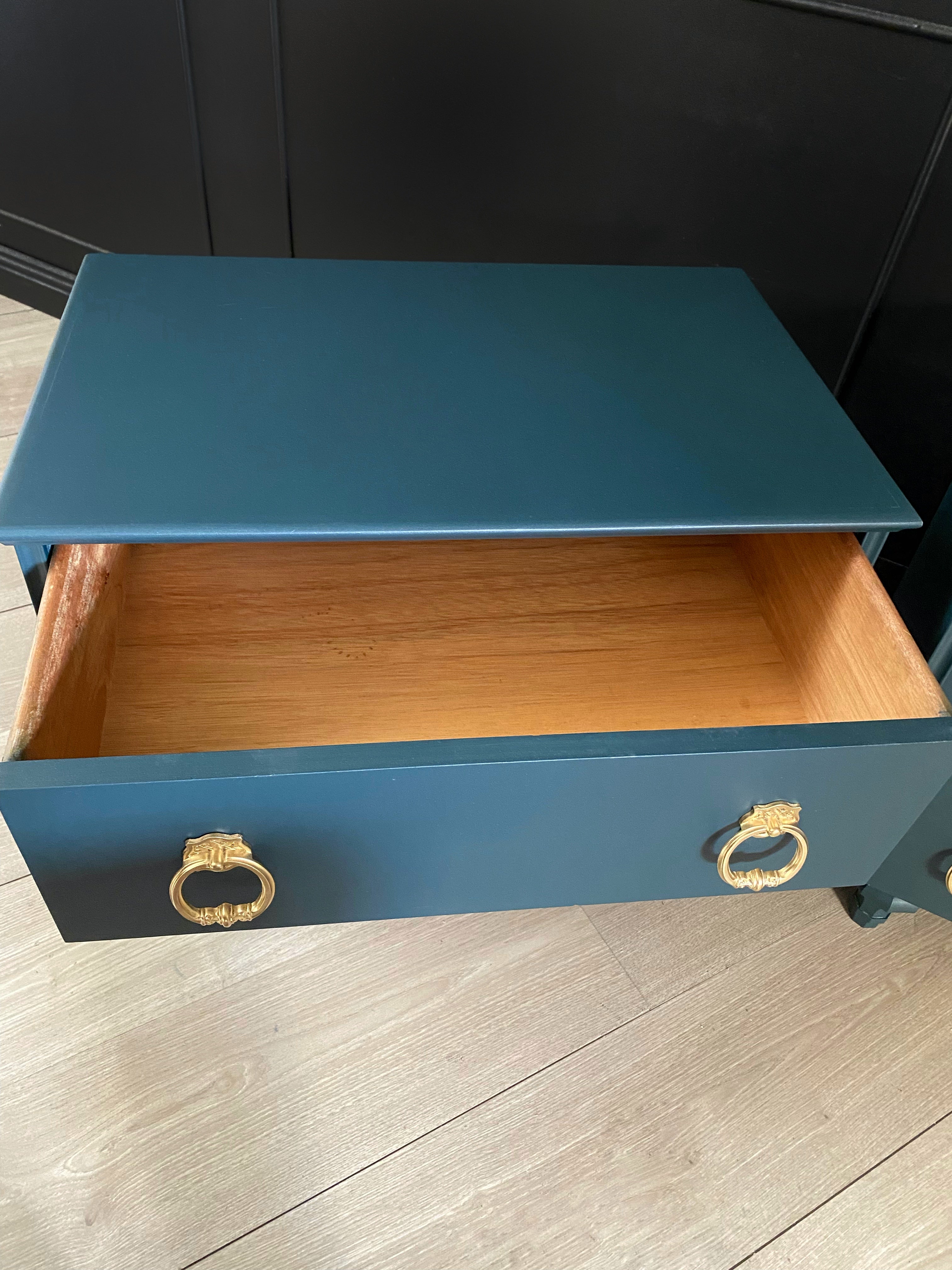 Gorgeous Teal / Dark Blue bedside tables