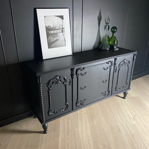 Mid-century sideboard black, view 4