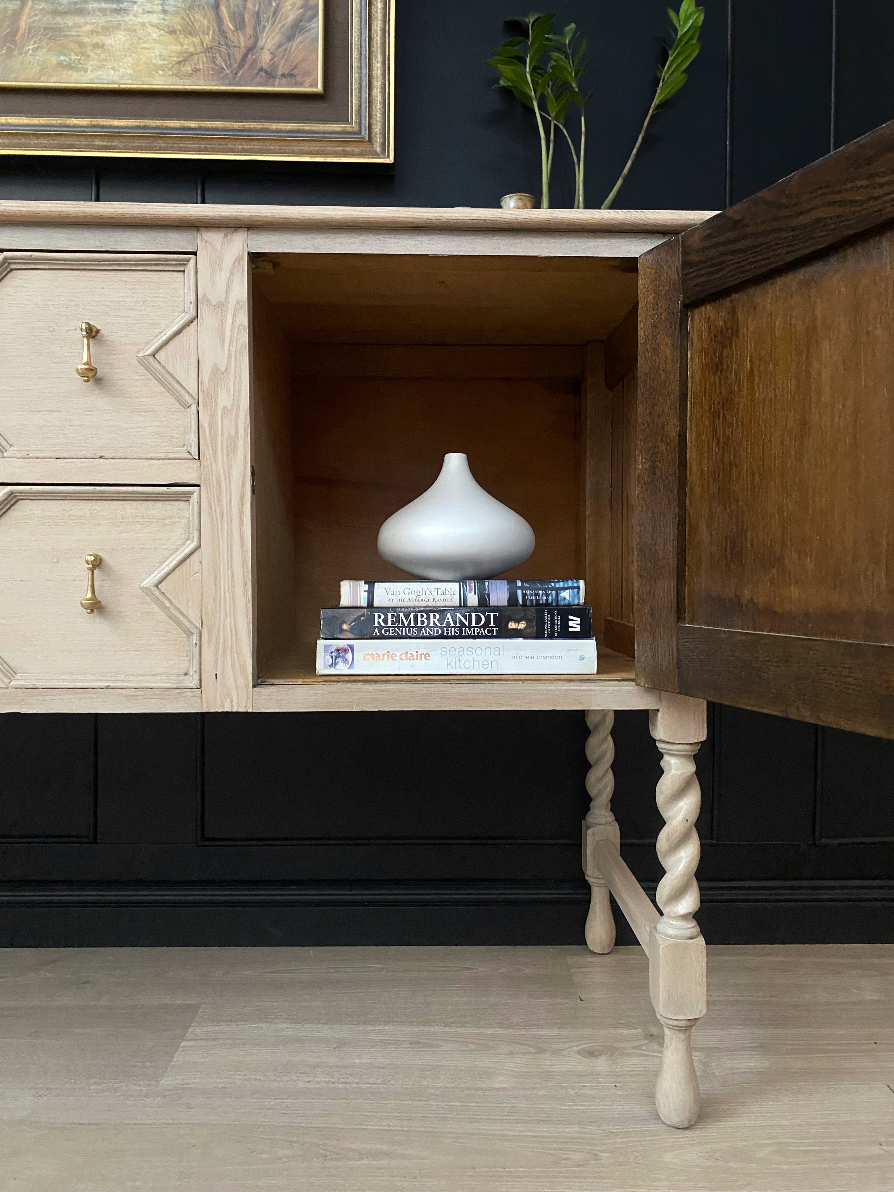 Solid Oak Jacobean Sideboard