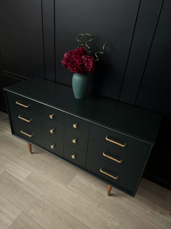 Reliance Furniture dresser dark green, view 3