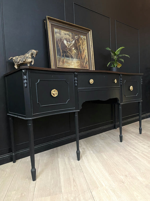 Mid-century sideboard walnut black, view 3