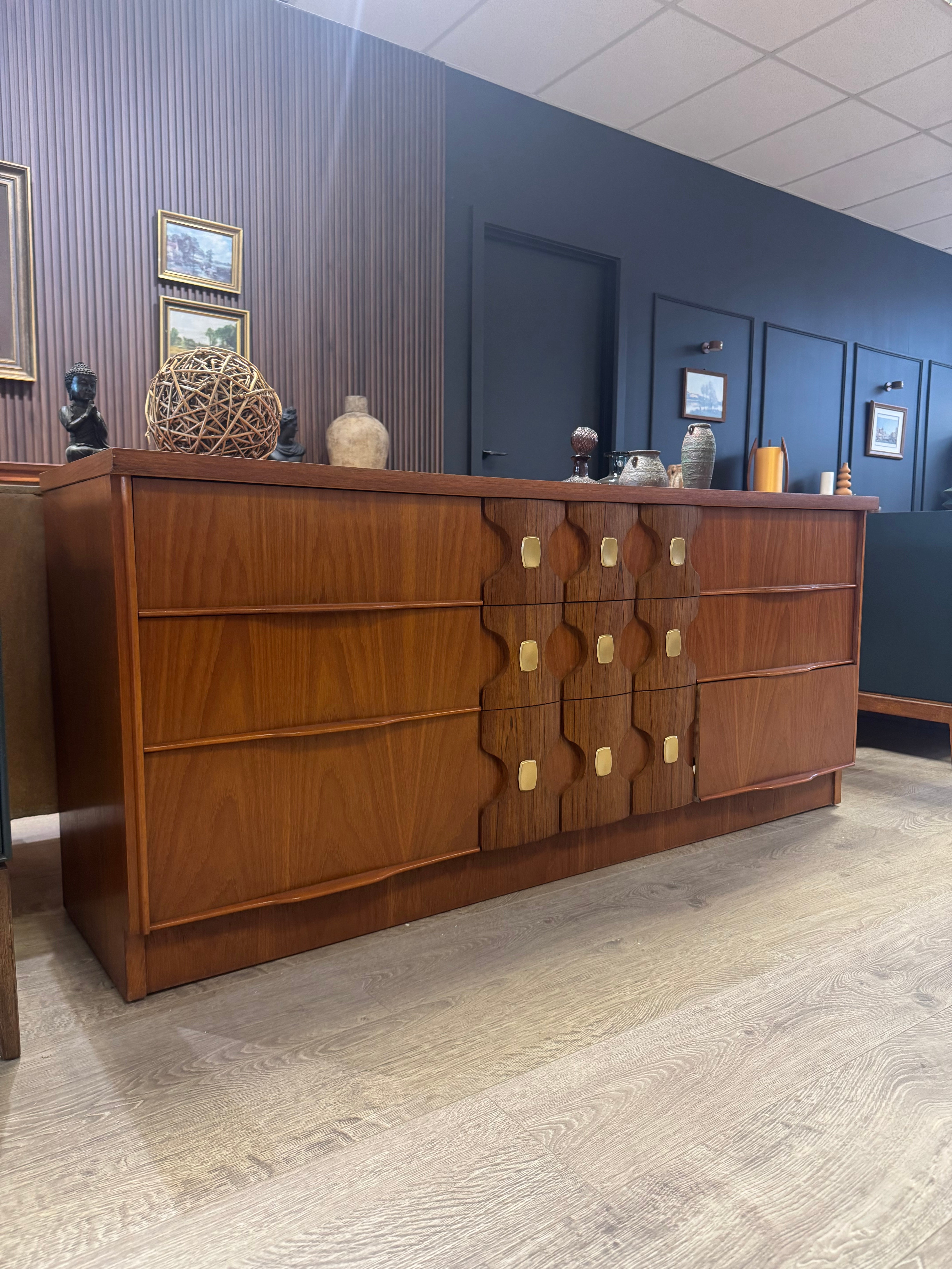 'Burgess Furniture' Dresser with metal detailing