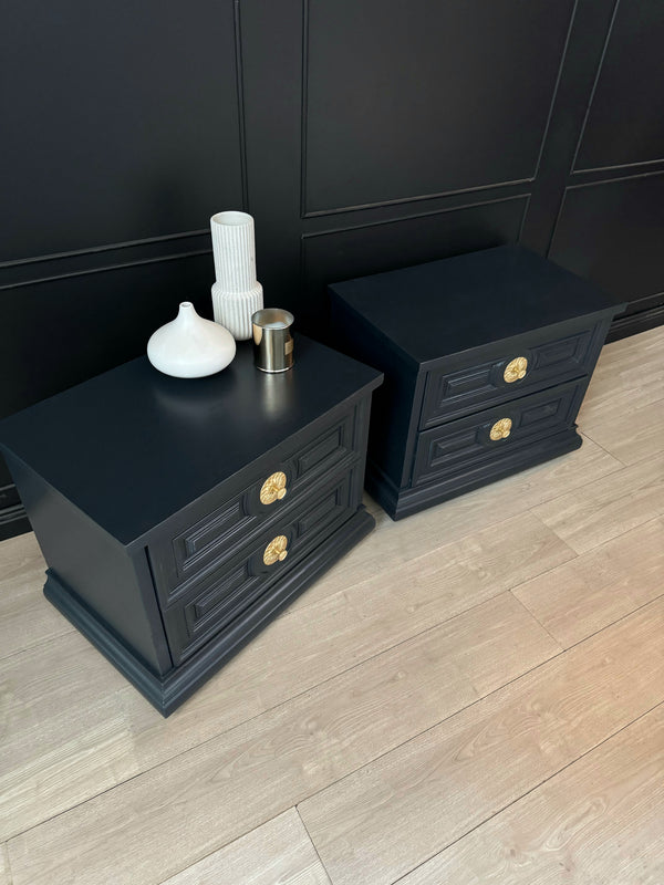 Burgess Furniture bedside tables dark blue, view 5