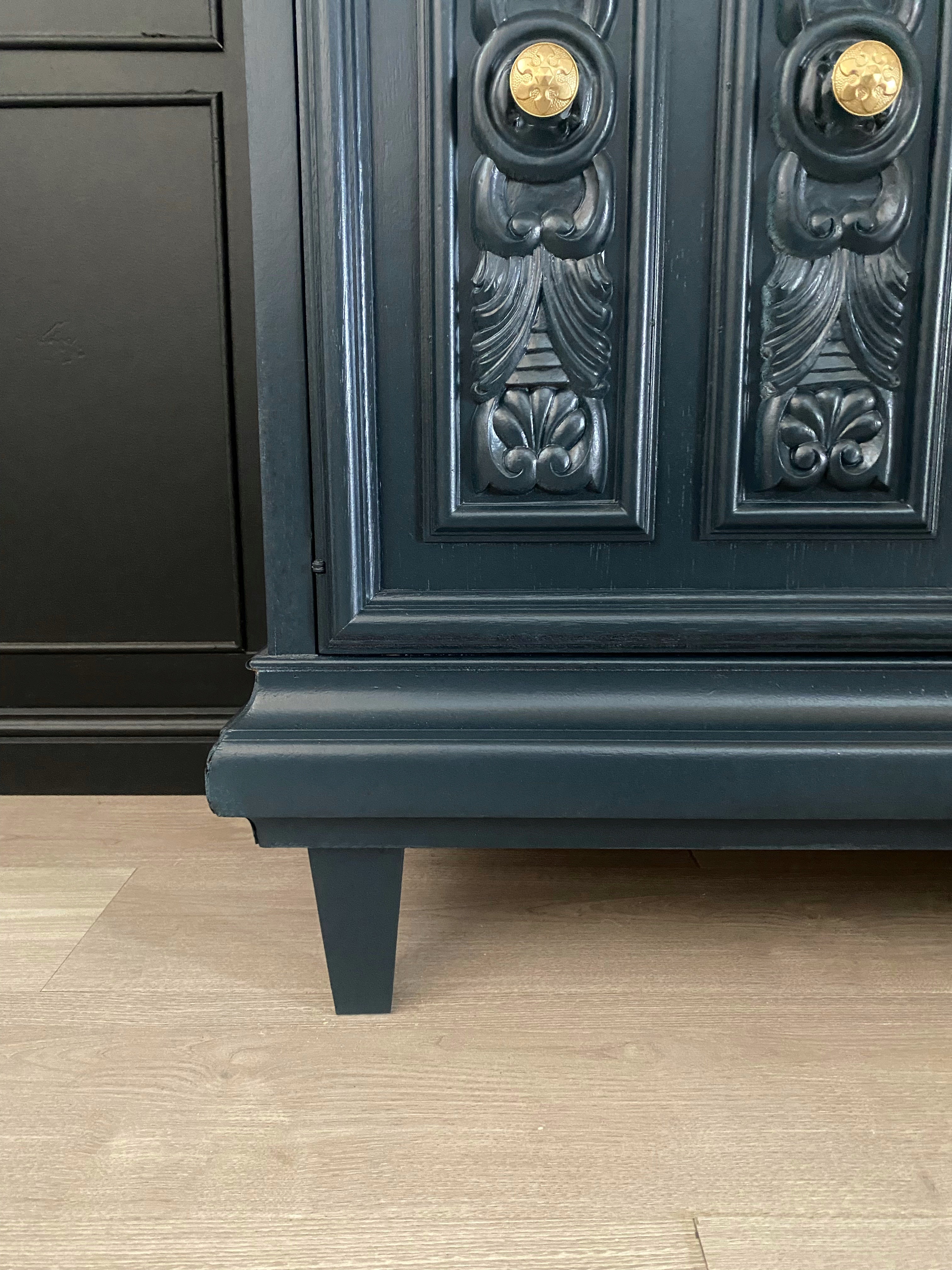 ‘Burgess Furniture’ sideboard / buffet dark blue