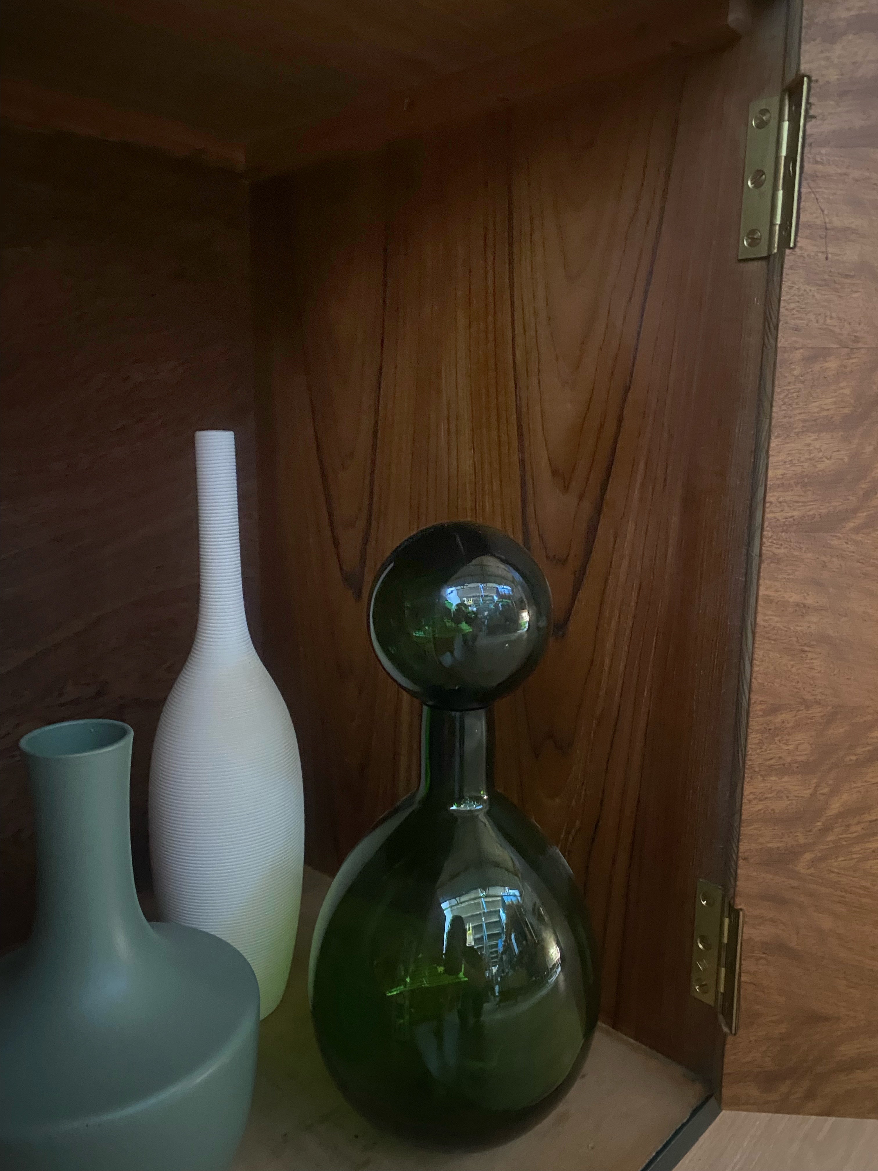 Mid Century Green and Teak Cabinet