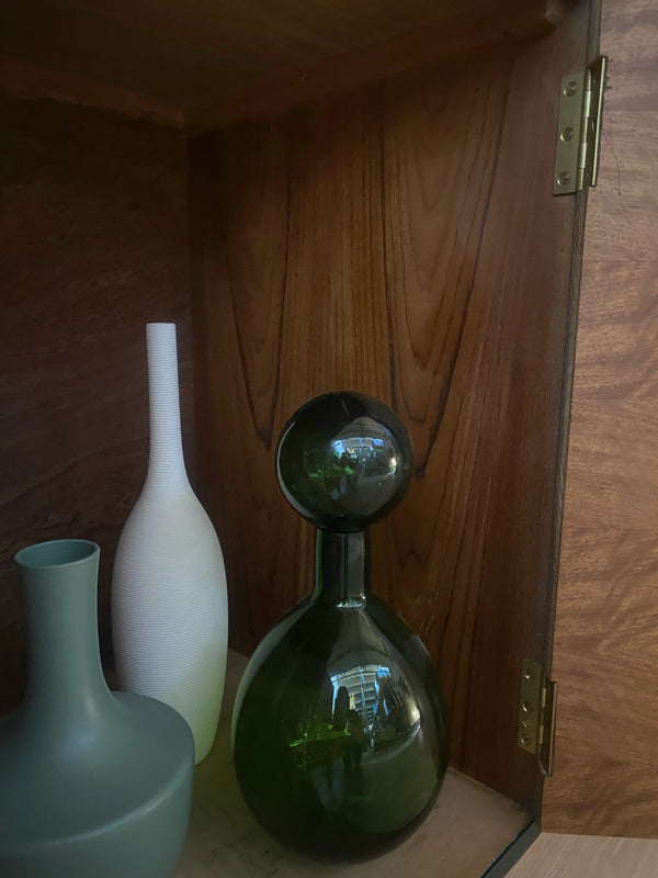 Mid-century cabinet teak forest green, view 8