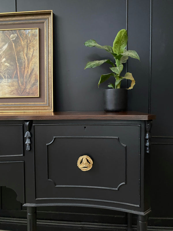 Mid-century sideboard walnut black, view 5