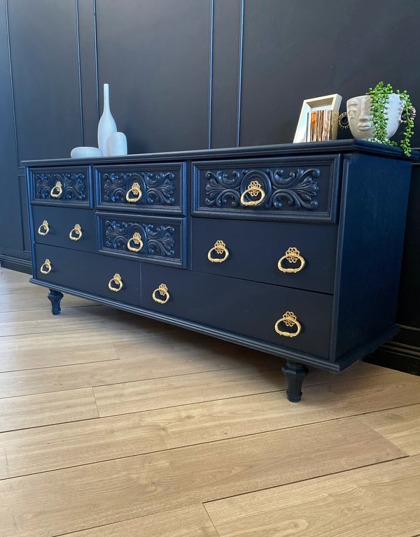 Hayson Furniture dresser dark blue, view 2