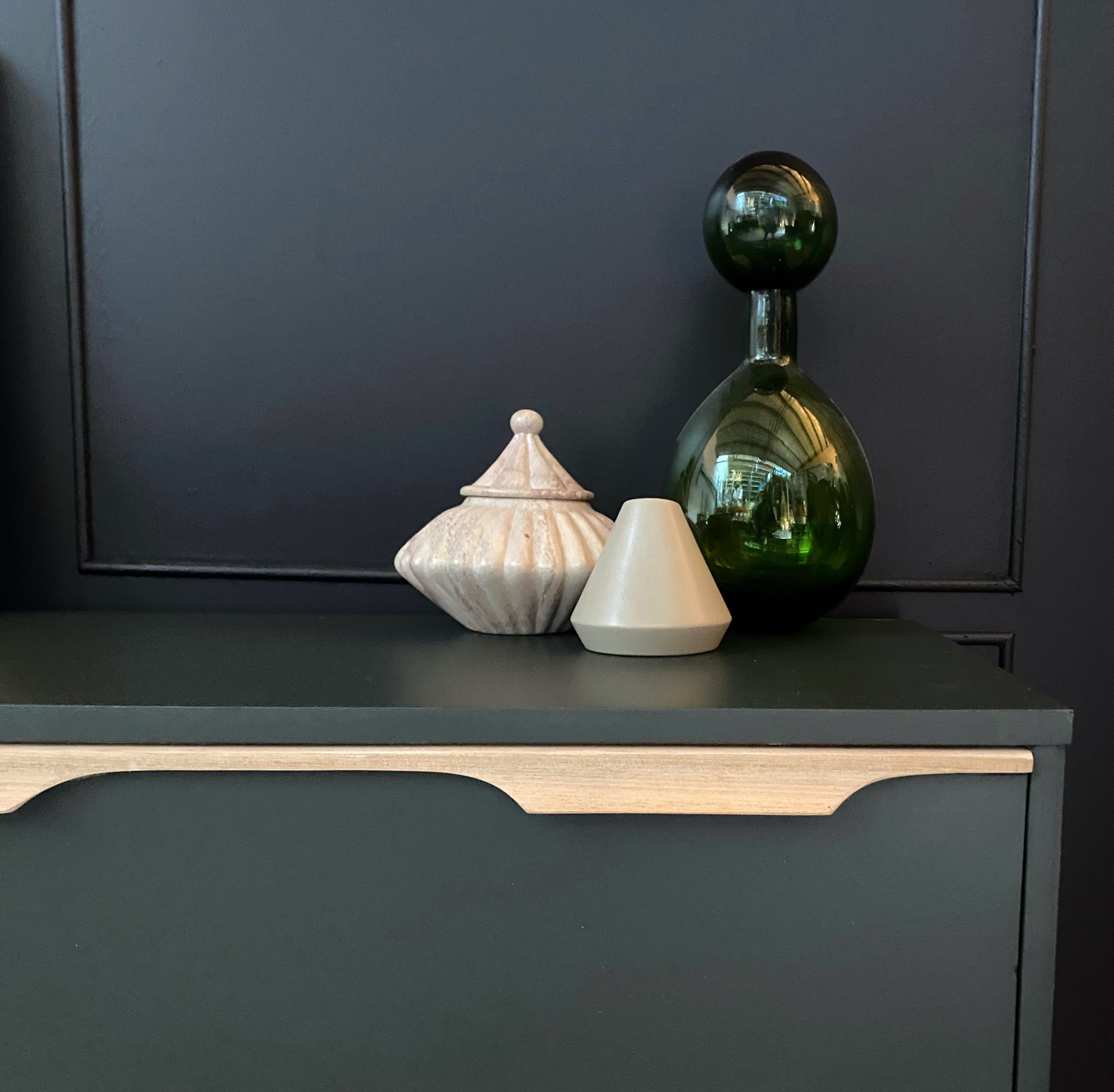 ‘Reliance Furniture’ dark green dresser