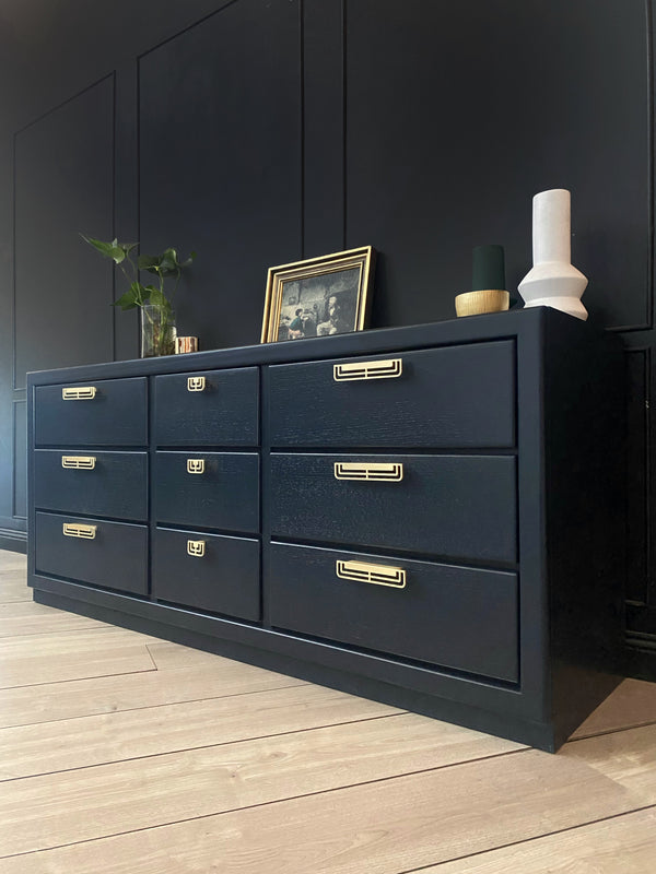 Mid-century dresser blue