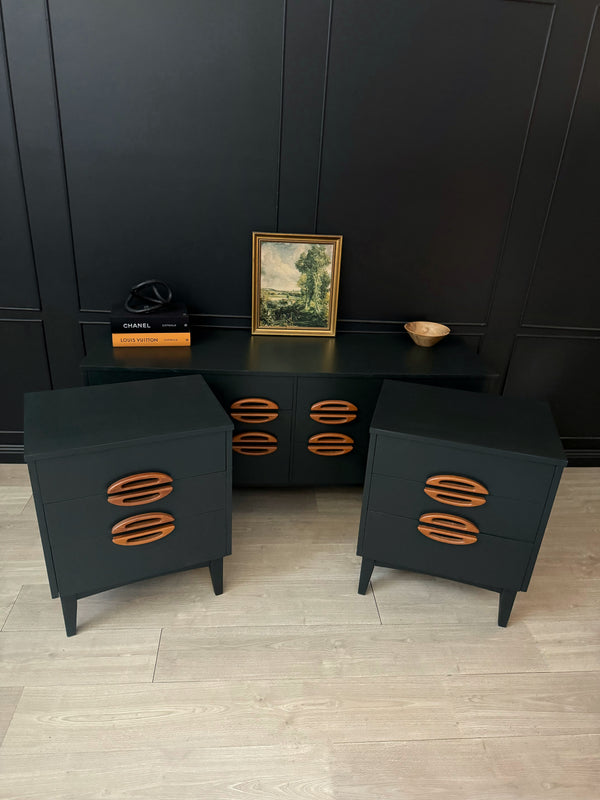 Reliance Furniture bedside tables dark blue, view 6
