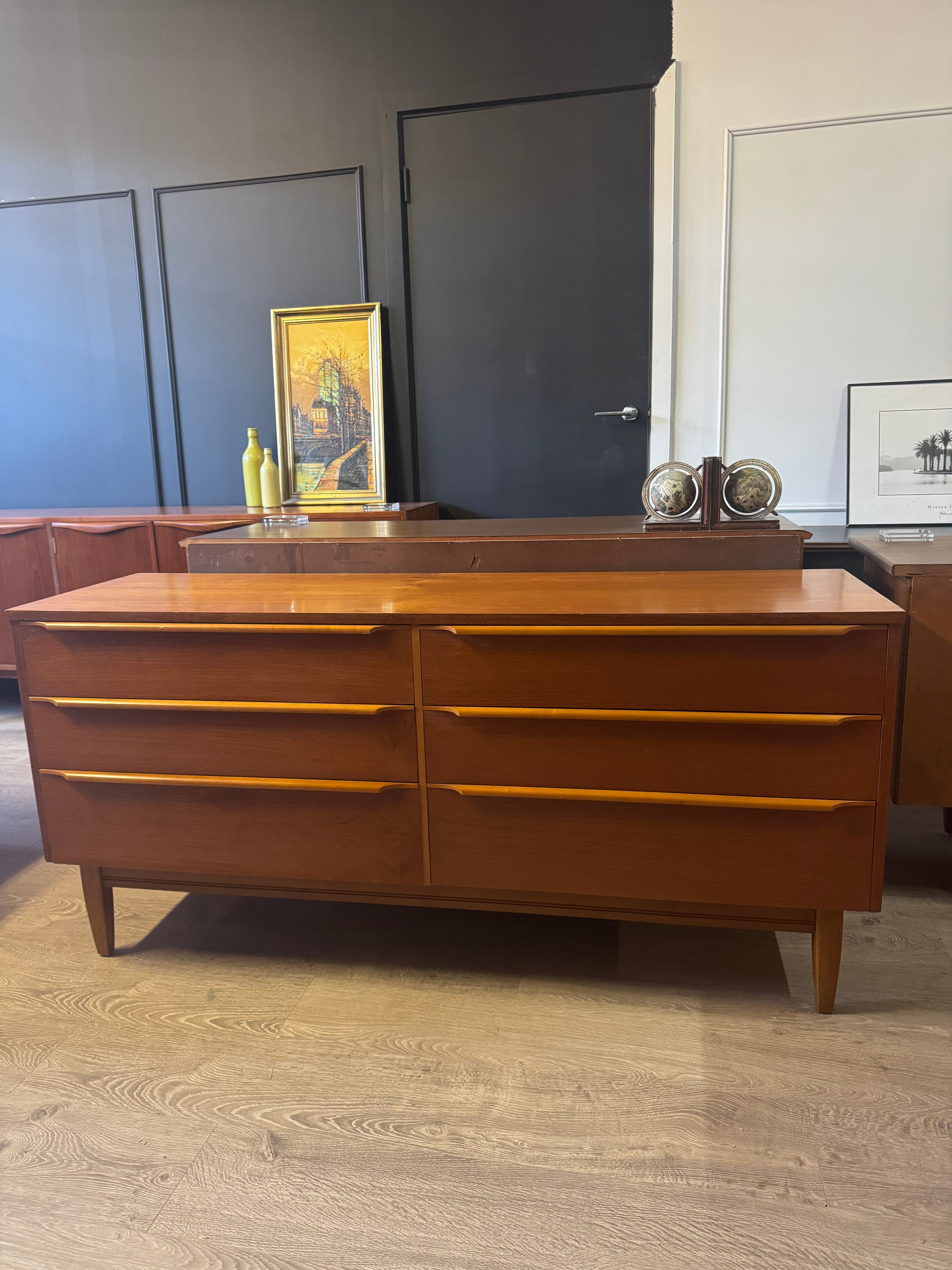 'Reliance Furniture' Wave Handled Bedside Tables